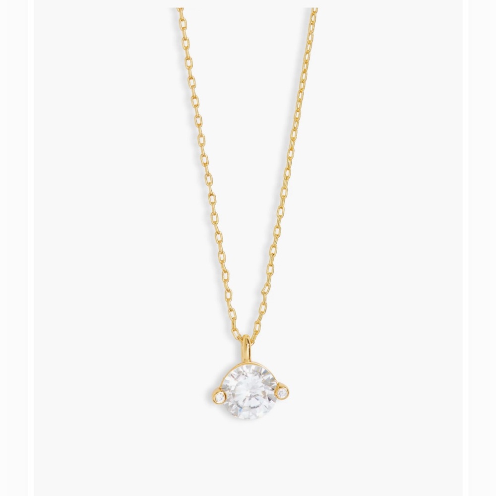 NWOT Kate Spade Saturday Duo Prong Pendant Necklace. Color: Gold